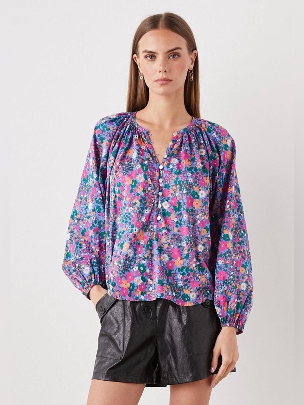 Rails Indi Leilani Floral Top XL NWT Cotton Blouse - Picture 1 of 14
